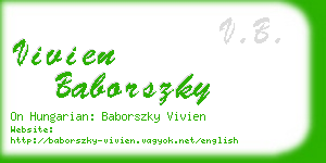 vivien baborszky business card